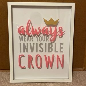Empowering Women Quote Wall Decor - Always Wear Your Invisible Crown